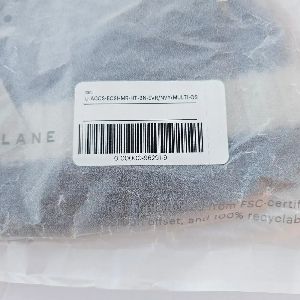 Everlane The‎ Cashmere Beanie Navy Green Multi Stripes Unisex